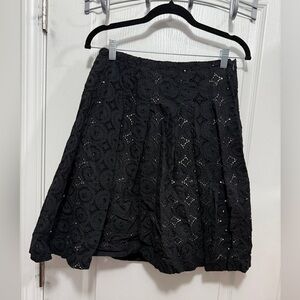 Vintage Y2K banana republic crochet Lace pleated A-Line Skirt women’s 2 preppy